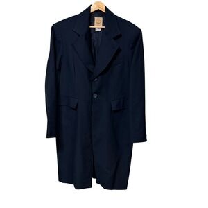 Wah Maker Frontier Clothing Men Black Wool Blend Frock Coat Jacket 40 538489 USA